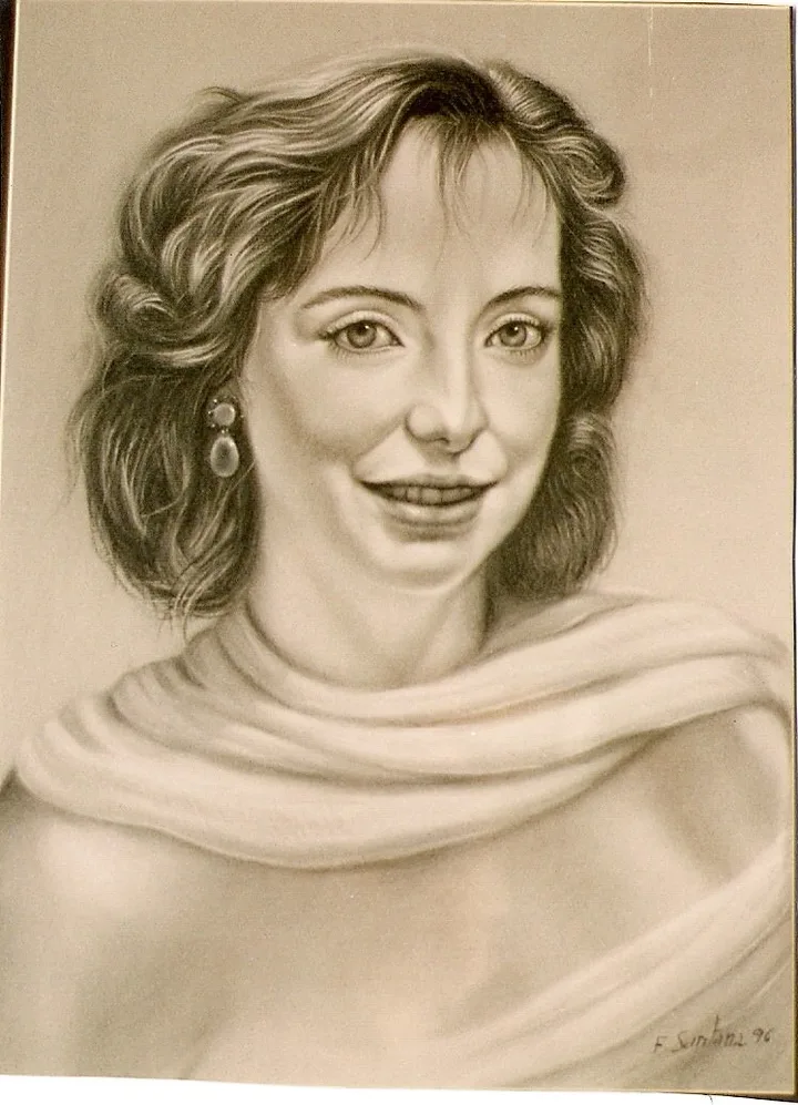 Mujer con chal, retrato de Florentino Santana Gala