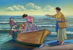 La vuelta de la pesca, marina de Florentino Santana Gala