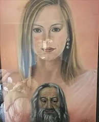 Los dos rostros, retrato de Florentino Santana Gala