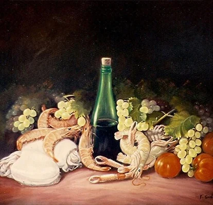 Bodegón de las naranjas, bodegón de Florentino Santana Gala