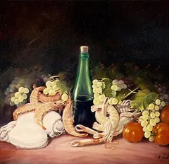 Bodegón de las naranjas, bodegón de Florentino Santana Gala
